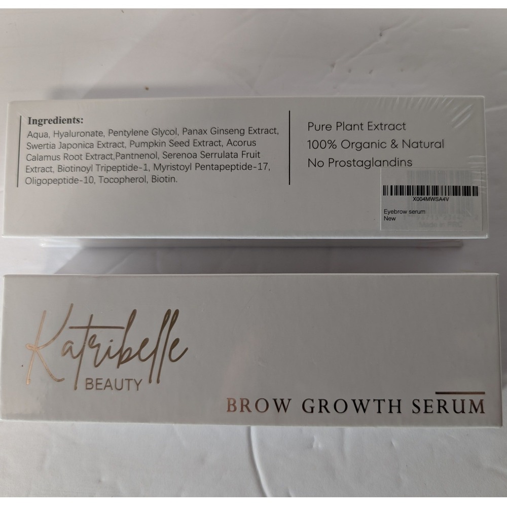 Katribelle Beauty Brow Growth Serum 100% Organic Natural (TWO Boxes!) NEW